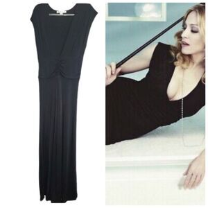 M By Madonna for H&M Black Jersey Maxi Long Evening Dress Size US 8